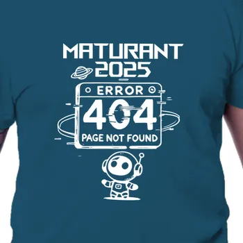 Pánské tričko Tričko Vtipná | Maturitní triko 2025 - Error 404
