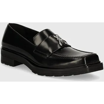 Dámské mokasíny Kožené mokasíny Patrizia Pepe dámské, černá barva, na plochém podpatku, 8Z0019 L052 K103 8Z0019.L052.K103 99X, EUR 41