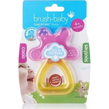 Hračka pro kojence Kousátko - chrastítko Brush-Baby pro děti od 4 měsíců