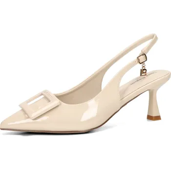 Dámské lodičky Laura Biagiotti dámské stylové lodičky s otevřenou patou - béžové