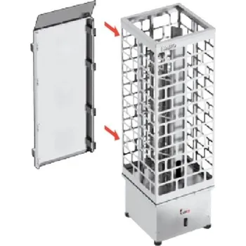 HANSCRAFT Ochranný štít na saunová kamna CUBOS - nástěnná