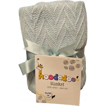 Dětská deka Dětská bavlněná deka pro miminko 100% bavlna 75x100 cm modrá jemná