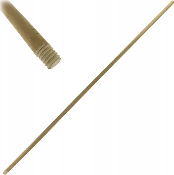 Násada DŘEVĚNÁ NÁSADA TYČ PRO KOŠŤATA ZÁVITOVÁ TYČ NA KARTÁČ 120CM