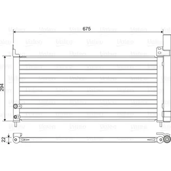 Klimatizace automobilu Kondenzátor, klimatizace VALEO 814464