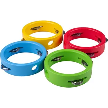 Dřevěná hračka Bigjigs Toys Dřevěná minitamburína žlutá