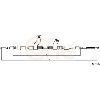 Autodíl Lanovod parkovací brzdy COFLE 92.17.3515