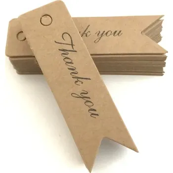 Dárková visačka 100 ks Papírové dárkové štítky pro kreativní tvoření | visačky na dárky, děkovné visačky - Děkuji Browne