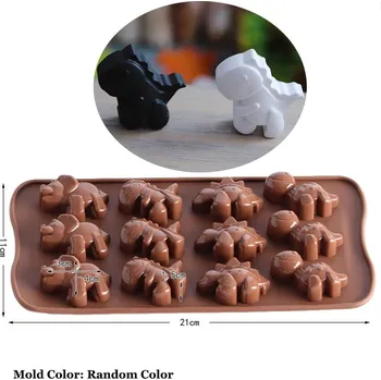 Nádoba na pečení Silikonová forma na 3d čokoládu a cukroví | formy na pečení, řemeslné potřeby - 12 dinosaurů