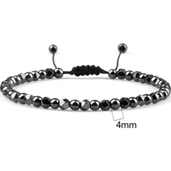 Náramek Stylové minerální náramky z hematitu 4mm/6mm/8mm | minerální náramky - Opletené 4mm