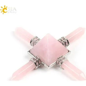 Minerální talisman pro meditaci a energii | přírodní kameny, meditační pyramida - Růženín-100018786