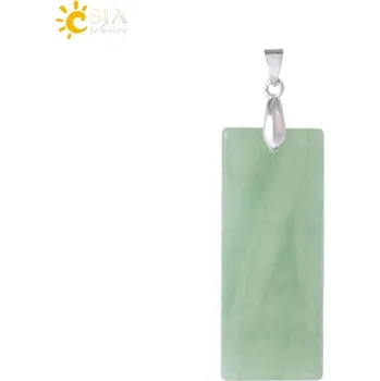 Přívěsek Přívěsek z přírodního kamene s řetízkem | náhrdelník pro muže, unisex přívěsek - avanturín