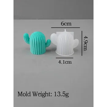 Forma na odlévání Silikonová forma s motivem kaktusu | silikonová forma, forma na mýdlo, vosk, beton | DIY dekorace - S