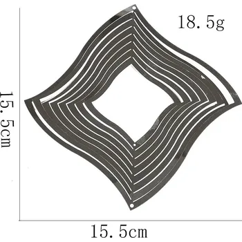 Zahradní dekorace Větrný lapač pro zahradu s 3D efektem | zahradní dekorace | lapač paprsků - Kosočtverec