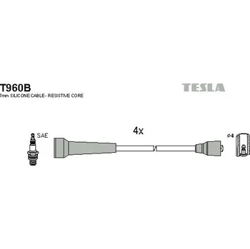Zapalovací kabel Sada kabelů pro zapalování TESLA T960B