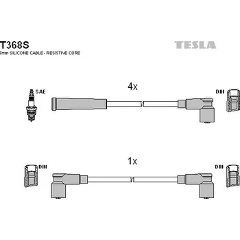Zapalovací kabel Sada kabelů pro zapalování TESLA T368S