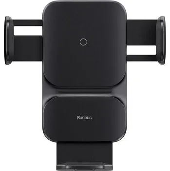 Univerzální držák do ventilační mřížky Baseus Wisdom Auto Alignment s bezdrátovým nabíjením černý