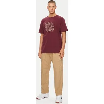 Pánské tričko DC Shoes T-Shirt Rebuild Hss ADYZT05337 Bordó Regular Fit S