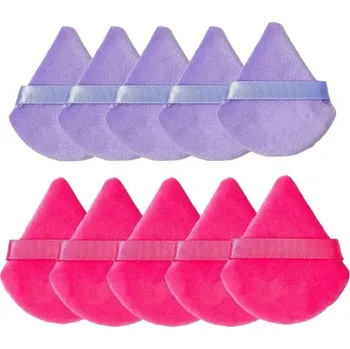 Make-up Make up houbička sametová trojúhelníková | kosmetické potřeby - fialová červená - 10ks