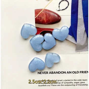 Dekorativní magnet 6ks Barevné magnety ve tvaru srdce na lednici | dekorativní magnety - modrá - 6ks