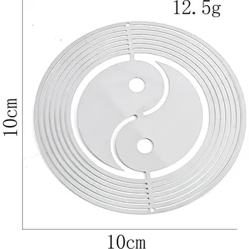 Zahradní dekorace 3d pohyblivá dekorace do zahrady, lapač paprsků, větrný spinner | závěsná ozdoba | větrná socha - Jin Jang