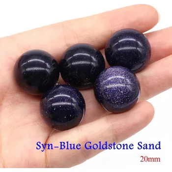 Korálek Přírodní minerální kuličky 20 mm | ametyst korálky | koule z kamene - Syn-Blue Goldstone , 20 KS
