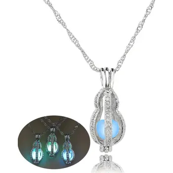 Náhrdelník Svítící náhrdelník s přívěskem | dámský náhrdelník, svítící želva - 25 , Modrý