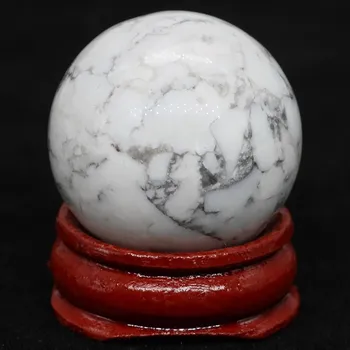 Kamenná minerální koule 30 mm | přírodní kámen | masážní koule - Bílá tyrkysová , 1 KS