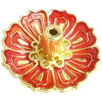 Vonná tyčinka Elegantní stojan na vonné tyčinky | dekorativní miska | domácí dekorace - červený