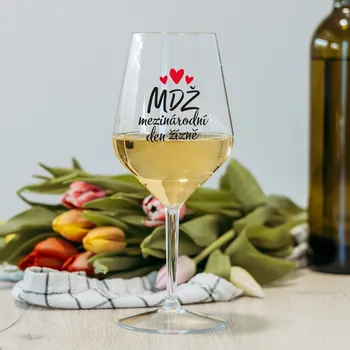 Sklenice MEZINÁRODNÍ DEN ŽÍZNĚ - čirá nerozbitná sklenice na víno 470 ml