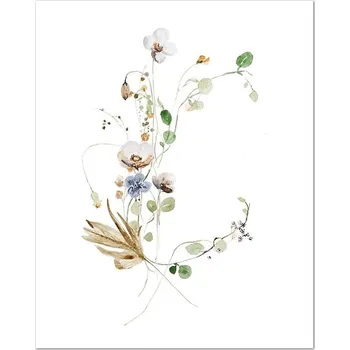 Obraz Minimalistický obraz na plátno s květinami | nástěnný obraz, plátno s motivem květin - 2PB13222 , A4 21x30 cm Bez rámu