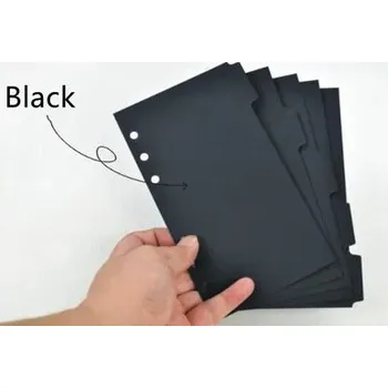 Blok 100 ks Barevné papíry pro spirálový blok | kancelářské doplňky, oddělovače listů - černý , B5