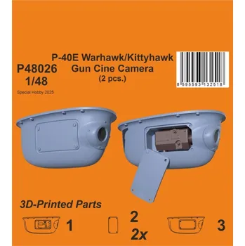 Plastikový model 1/48 P-40E Warhawk/Kittyh. Gun Cine Camera (2 pcs)