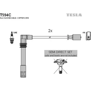 Zapalovací kabel Sada kabelů pro zapalování TESLA T594C
