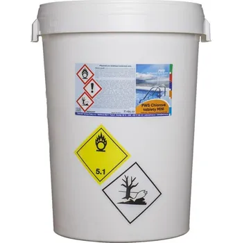 Bazénová chemie PWS - Professional Water System Chlorové tablety pomalurozpustné 20g 30kg ADR