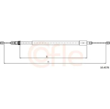 Lanko parkovací brzdy Lanovod parkovací brzdy COFLE 92.10.4578