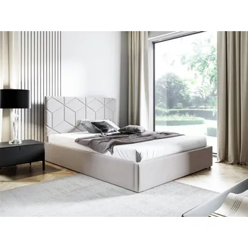 Postel Eka Čalouněná postel BOX 90x200 cm Barva látky Trinity: (2326) Hořčicová, Úložný prostor: Bez úložného prostoru