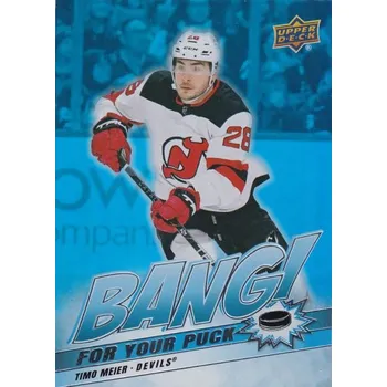 Sběratelská karetní hra insert karta TIMO MEIER 24-25 UD Ser. 2 Bang For Your Puck číslo BP-19
