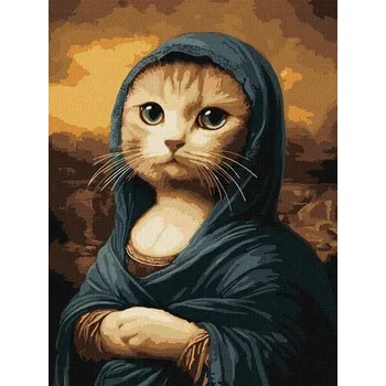 Set školních potřeb Malowanie po numerach - Tajemnicza Kotka 30x40cm