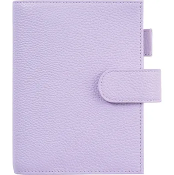 Diář Luxusní kožený obal na diář | kožený zápisník | luxusní diář - Oblázková levandule