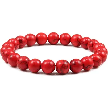 Náramek Stylový unisex náramek | pánské šperky | tibetské náramky - Červená tyrkysová