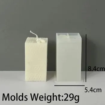 Svíčka Silikonová forma s motivem včelí plástve pro výrobu svíček a mýdel | forma na svíčky, výroba mýdla - náměstí