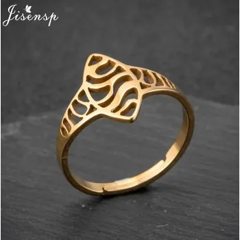 Prsten Nerezový prsten pro ženy | dámský prsten, minimalistické šperky | nastavitelný prsten - 073 , Zlatá barva