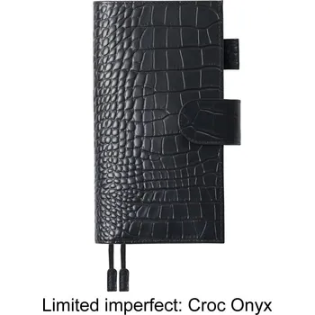 Diář Kožený obal na diář | luxusní obal, plánovací diář - Croc Onyx