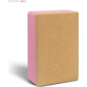 Jóga blok EVA a korek pro domácí cvičení | Pilates pomůcka - Růžový