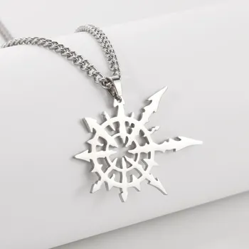 Přívěsek Přívěsek chaos z oceli | ocelový přívěsek, talisman chaos - Barva oceli