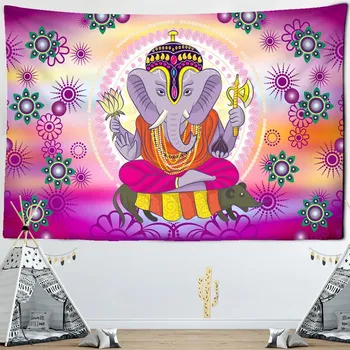 Mandala tapiserie se slonem | stěnová dekorace, domácí tapiserie - gt381 , Rozměr 230 x 150 cm