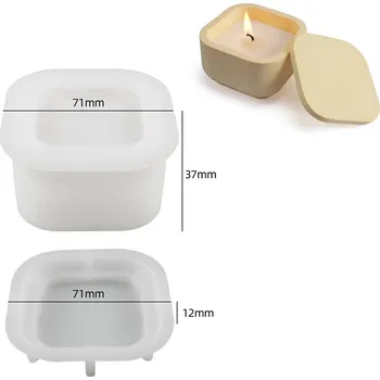 Forma na pečení Silikonová forma na svícen s víčkem | forma na beton | domácí dekorace - náměstí