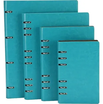 Zápisník Koženkový zápisník s volnými listy | poznámkový blok, kožený binder - Zelený , A4