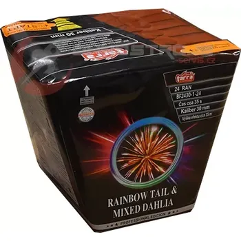 Zábavní pyrotechnika Rainbow Tail Mixed Dahlia 24 ran