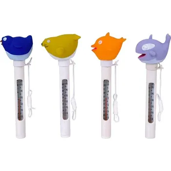 Bazénový plovák PWS - Professional Water System Teploměr plovoucí s plovákem – oranžová velryba